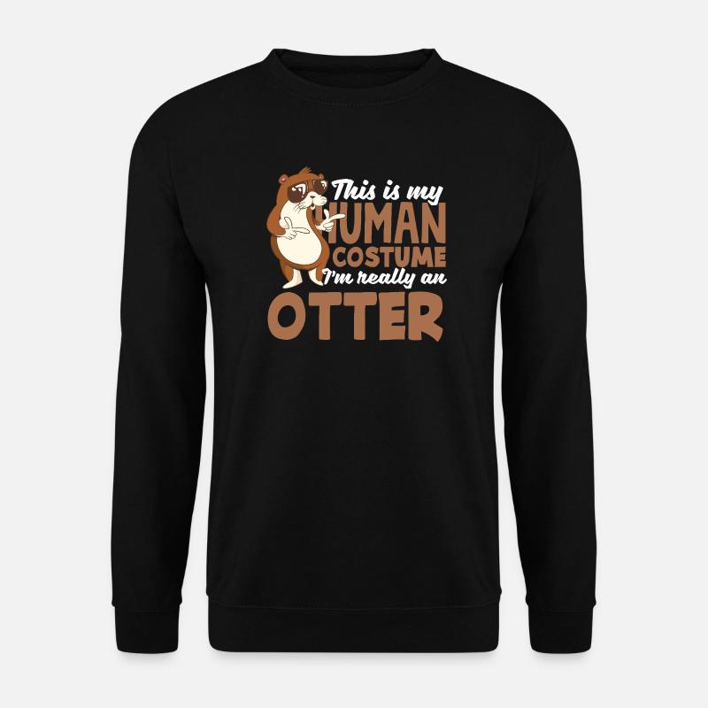 Seeotter Cartoon Menschliches Kostüm - Unisex Pullover - Schwarz
