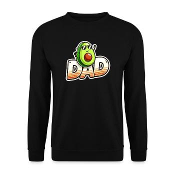 Sunny Avocado Dad Design, Fathers  - Unisex Sweatshirt - black - Front - Alina (178cm) & Michal (187cm)