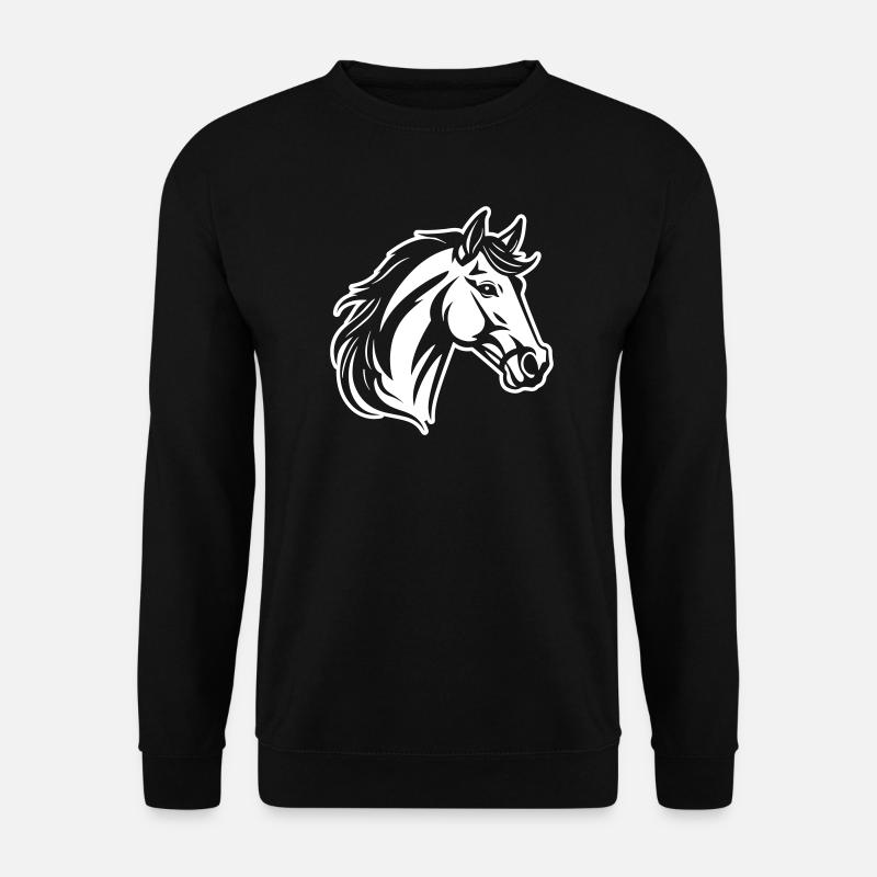 Pferd Kopf - Unisex Pullover - Schwarz