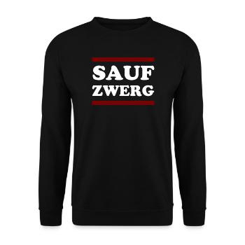 Saufzwerg Party Outfit Malle Kirmes JGA - Unisex Sweatshirt - black - Front - Alina (178cm) & Michal (187cm)