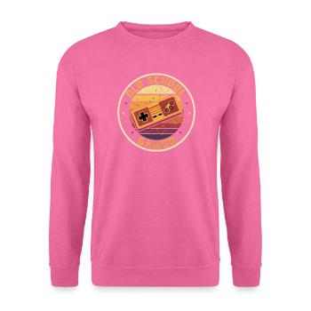 Old School Gamer Sunset Controller Retro Zocker - Unisex Pullover - Pink - Vorne