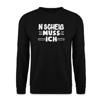 N shit I have to – middle finger - Unisex Sweatshirt - black - Front - Alina (178cm) & Michal (187cm)