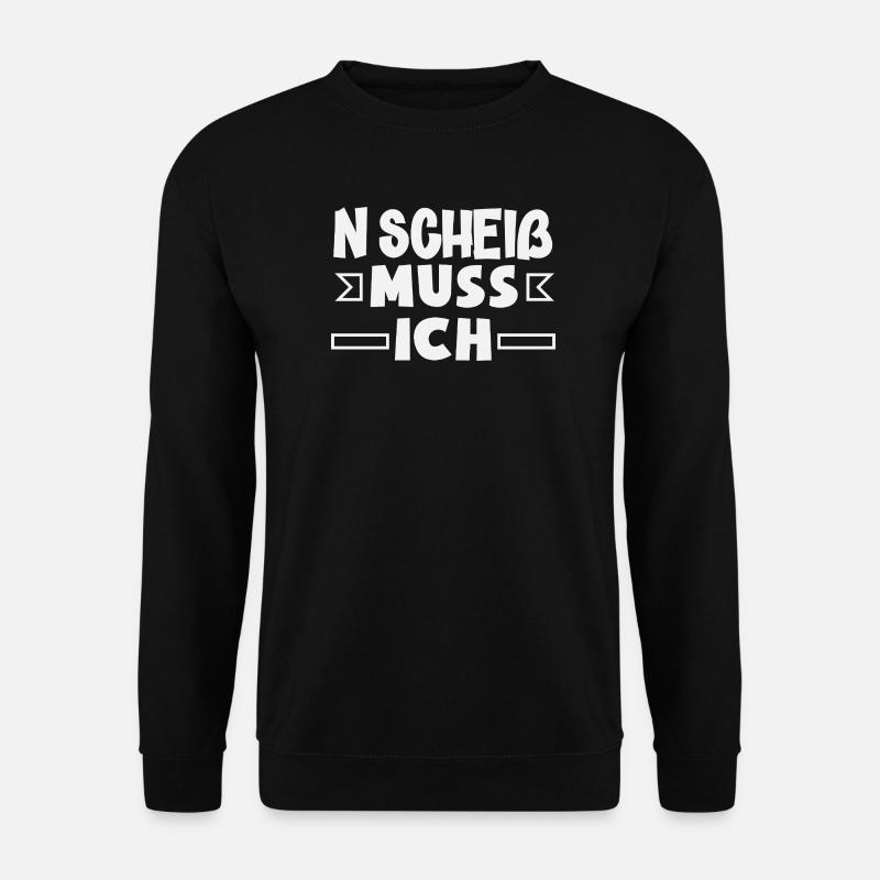 N Scheiß muss ich – Mittelfinger - Unisex Pullover - Schwarz