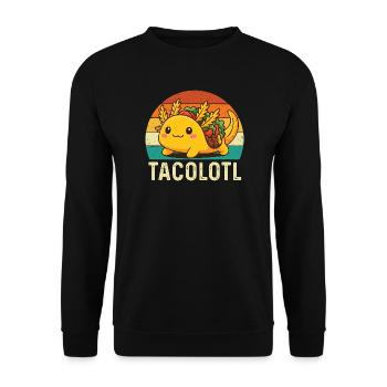 Tacolotl Süßes Axolotl Taco Mashup - Unisex Pullover - Schwarz - Vorne - Alina (178cm) & Michal (187cm)