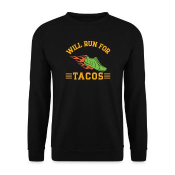 Courir courra pour le marathonien Tacos - Sweat-shirt Unisexe - noir - Devant - Alina (178cm) & Michal (187cm)