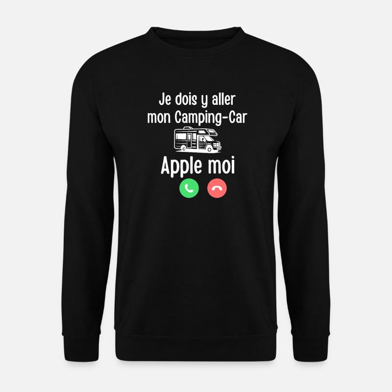 Wohnmobil Apple me - Unisex Pullover - Schwarz