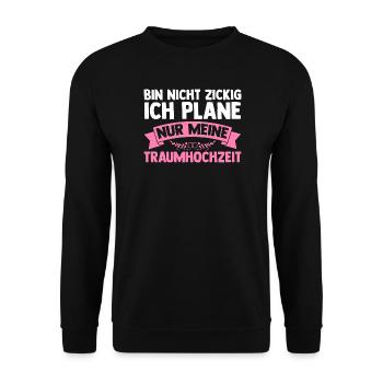 Bachelor Party Team Bride Hen Party - Unisex Sweatshirt - black - Front - Alina (178cm) & Michal (187cm)