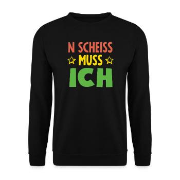 N shit I have to – middle finger - Unisex Sweatshirt - black - Front - Alina (178cm) & Michal (187cm)