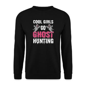 Girl Ghost Hunter - Unisex Sweatshirt - black - Front - Alina (178cm) & Michal (187cm)