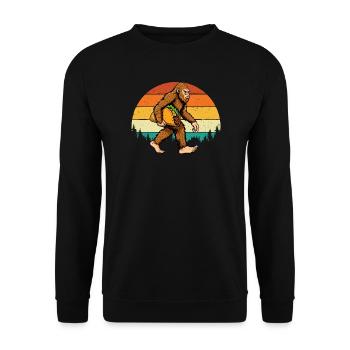 Bigfoot Trägt Taco Lustiges Fiesta Mashup - Unisex Pullover - Schwarz - Vorne - Alina (178cm) & Michal (187cm)