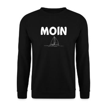 Moin Sailboat - Unisex Sweatshirt - black - Front - Alina (178cm) & Michal (187cm)
