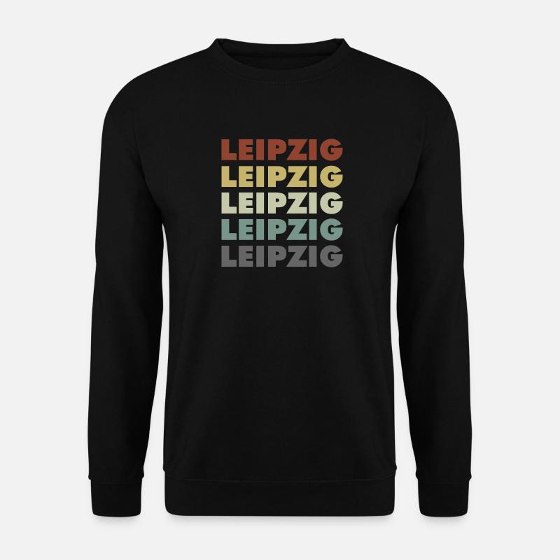 Leipzig - Deutschland - Lettering - Germany - Unisex Pullover - Schwarz