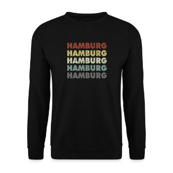 Hamburg - Hanseatic City - Germany - Germany - Unisex Sweatshirt - black - Front - Alina (178cm) & Michal (187cm)