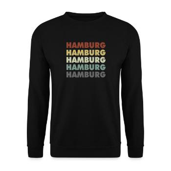 Hamburg - Hanseatic City - Germany - Germany - Unisex Sweatshirt - black - Front - Alina (178cm) & Michal (187cm)