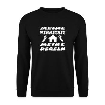 Werkstatt - Unisex Pullover - Schwarz - Vorne - Alina (178cm) & Michal (187cm)