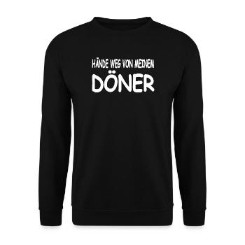 Döner - Unisex Pullover - Schwarz - Vorne - Alina (178cm) & Michal (187cm)
