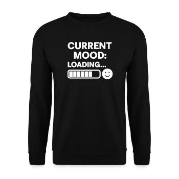 Current Mood Loading - Unisex Sweatshirt - black - Front - Alina (178cm) & Michal (187cm)