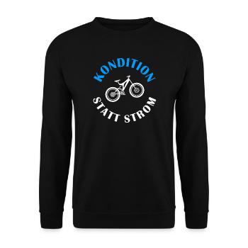 Gravel Bike KODITION STATT STROM Anti E-Bike  - Unisex Pullover - Schwarz - Vorne - Alina (178cm) & Michal (187cm)