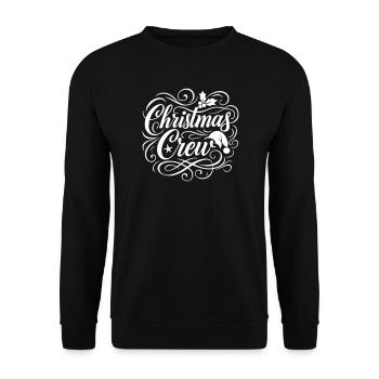 Weihnachts Crew Weihnachten X-Mas - Unisex Pullover - Schwarz - Vorne - Alina (178cm) & Michal (187cm)