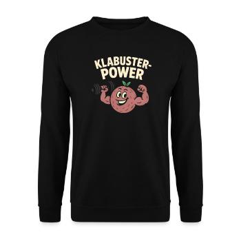 Klabuster Power Fruit Training Klabuster Berries - Unisex Sweatshirt - black - Front - Alina (178cm) & Michal (187cm)