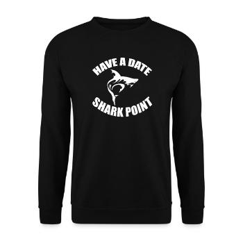 RENDEZ-VOUS GALANT - SHARK POINT - Sweat-shirt Unisexe - noir - Devant - Alina (178cm) & Michal (187cm)