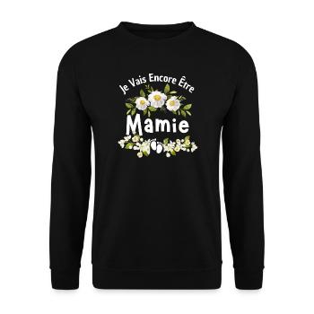 I'm still going to be a granny 2026–future grandmother - Unisex Sweatshirt - black - Front - Alina (178cm) & Michal (187cm)