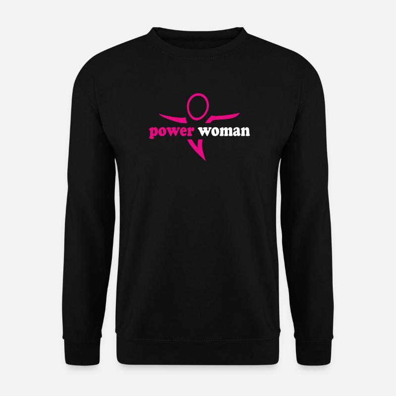 power_woman_001 - Unisex Pullover - Schwarz