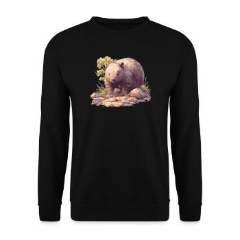 Wombats Wombat - Sweat-shirt Unisexe - noir - Devant - Alina (178cm) & Michal (187cm)