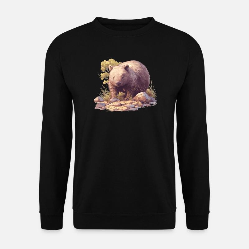Wombats Wombat - Unisex Pullover - Schwarz