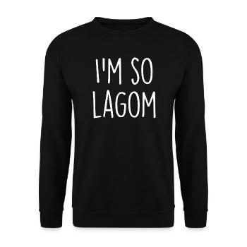 Lagom Sverige Suède - Sweat-shirt Unisexe - noir - Devant - Alina (178cm) & Michal (187cm)