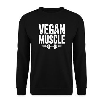 Muscle végétalien - Sweat-shirt Unisexe - noir - Devant - Alina (178cm) & Michal (187cm)