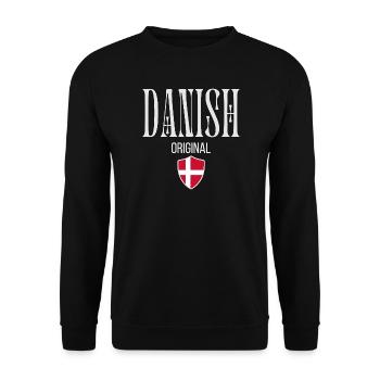 Original Danish, Danish Pride - Unisex Sweatshirt - black - Front - Alina (178cm) & Michal (187cm)