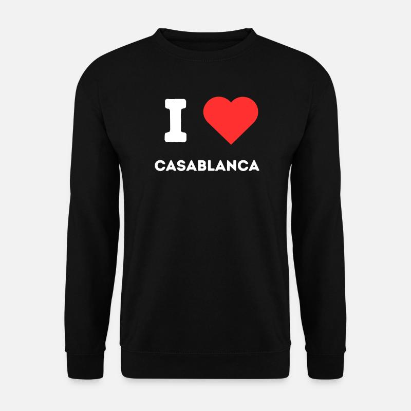 I love Casablanca Design - Unisex Pullover - Schwarz