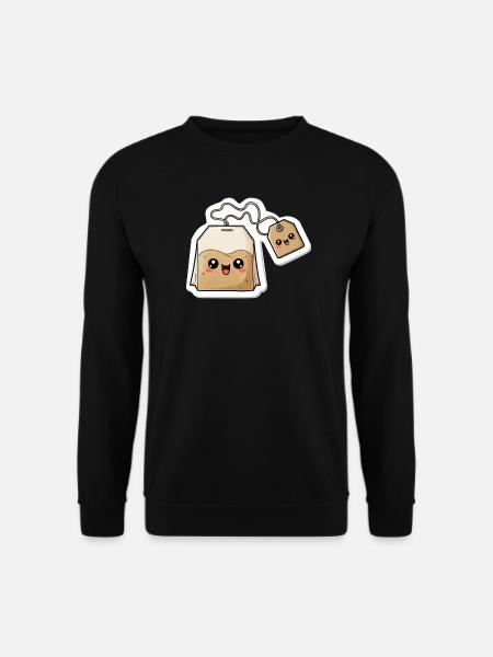 Kawaii Teebeutel Charme - Unisex Pullover - Schwarz