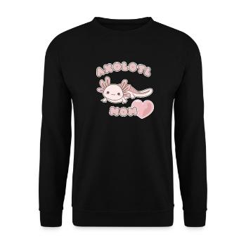 Axolotl Mom - Unisex Sweatshirt - black - Front - Alina (178cm) & Michal (187cm)