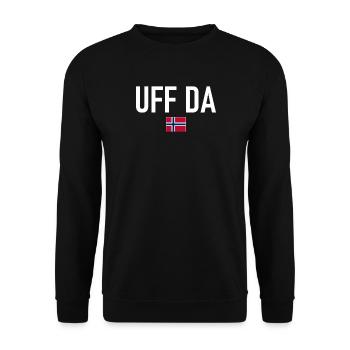 Love - Norway Flag - Norge - Norwegen - Unisex Sweatshirt - black - Front - Alina (178cm) & Michal (187cm)