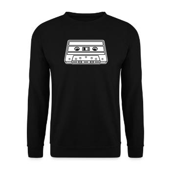 Perspective de la cassette – Conception de mixtape rétro - Sweat-shirt Unisexe - noir - Devant - Alina (178cm) & Michal (187cm)