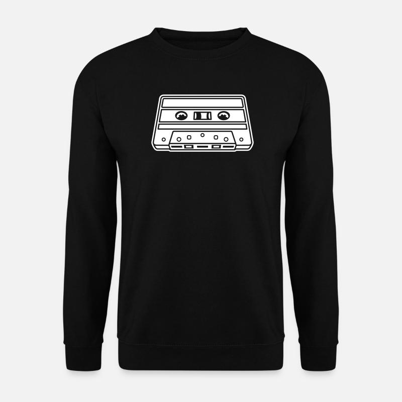 Kassette Perspektive – Retro Mixtape Design - Unisex Pullover - Schwarz