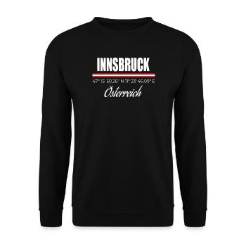 Innsbruck - Unisex Sweatshirt - black - Front - Alina (178cm) & Michal (187cm)