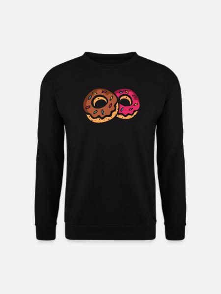 Zwei bunte Donuts mit Glasur - Unisex Pullover - Schwarz