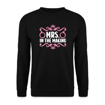 Bachelor Party Team Bride Hen Party - Unisex Sweatshirt - black - Front - Alina (178cm) & Michal (187cm)