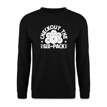 Bingo Player Checkout The Six-Pack Bingo - Unisex Sweatshirt - black - Front - Alina (178cm) & Michal (187cm)