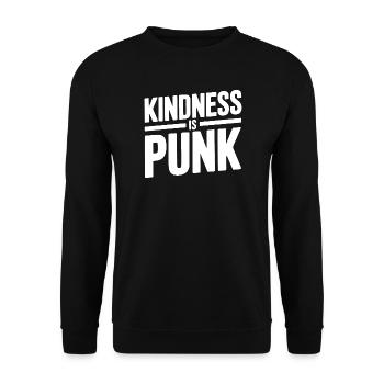 Kindness Is Punk - Unisex Sweatshirt - black - Front - Alina (178cm) & Michal (187cm)