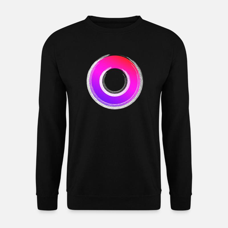 Gradient Ring Glanz - Unisex Pullover - Schwarz