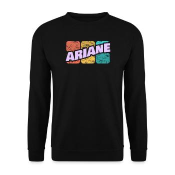 Geschenk für Ariane - Unisex Pullover - Schwarz - Vorne - Alina (178cm) & Michal (187cm)