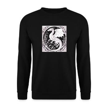 Dachen magie - Unisex Pullover - Schwarz - Vorne - Alina (178cm) & Michal (187cm)