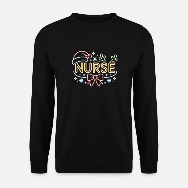 Frohe Weihnachten Krankenschwester - Unisex Pullover - Schwarz