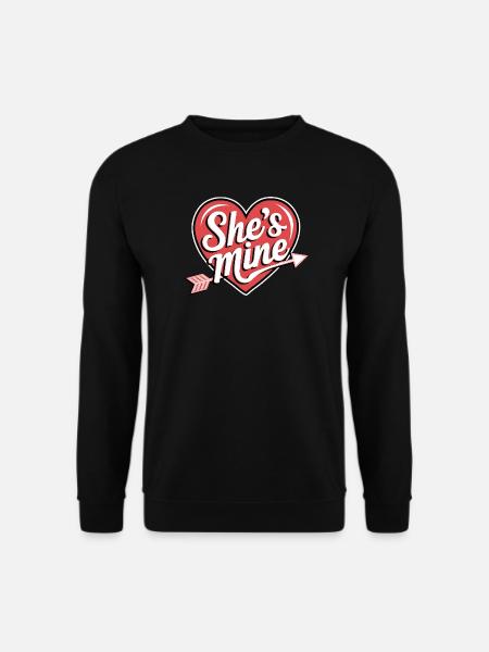 She's Mine Heart Arrow - Unisex Sweatshirt - black