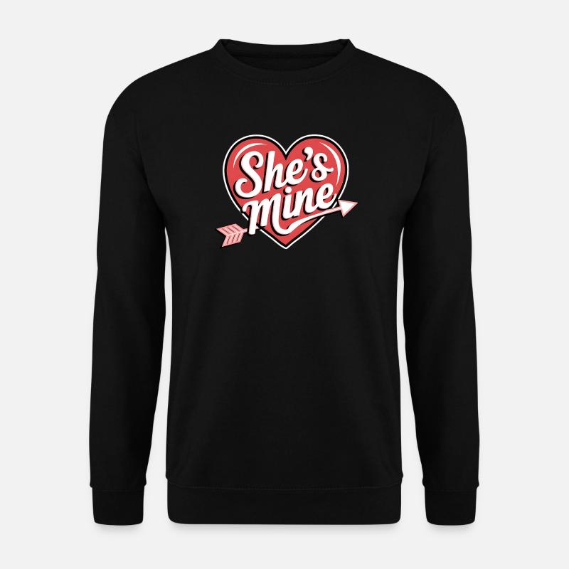 She's Mine Heart Arrow - Unisex Sweatshirt - black