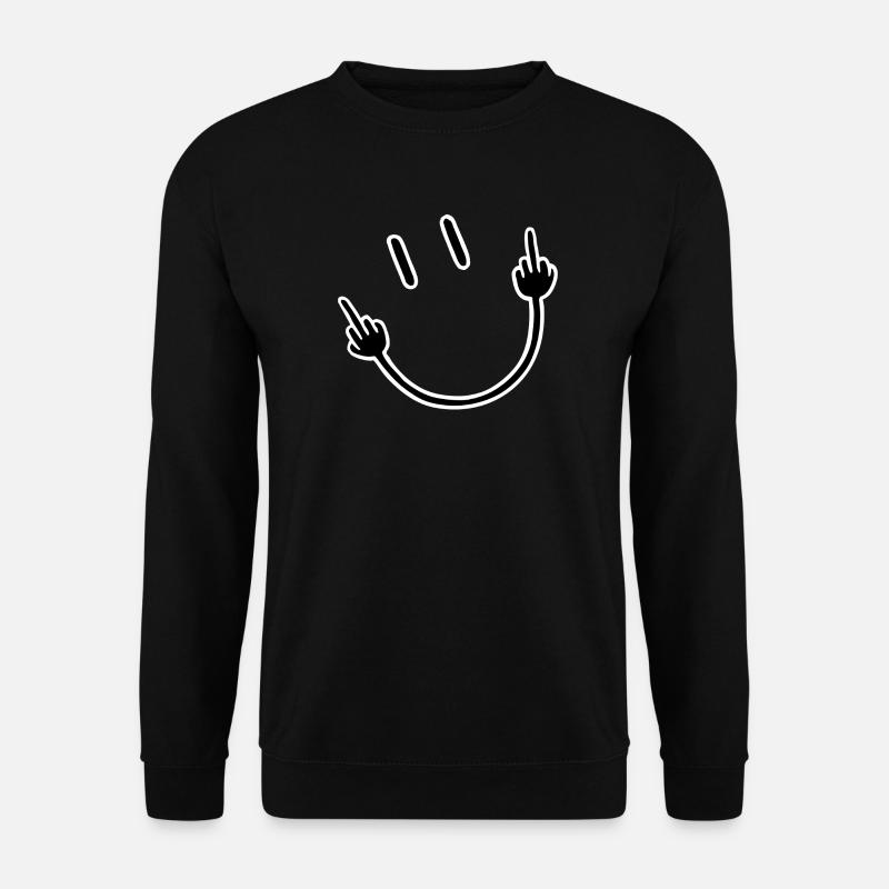 Face with middle finger gesture - Unisex Sweatshirt - black